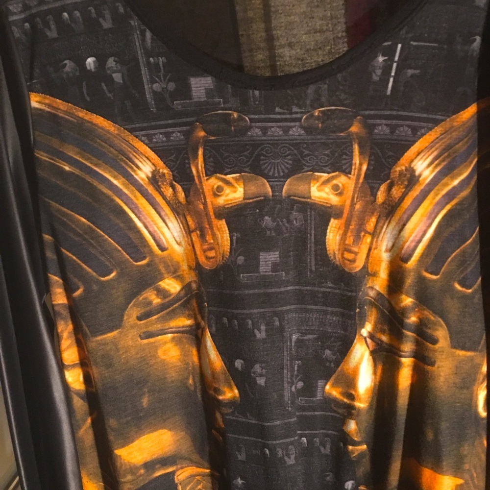 Black and gold top leather sleeves